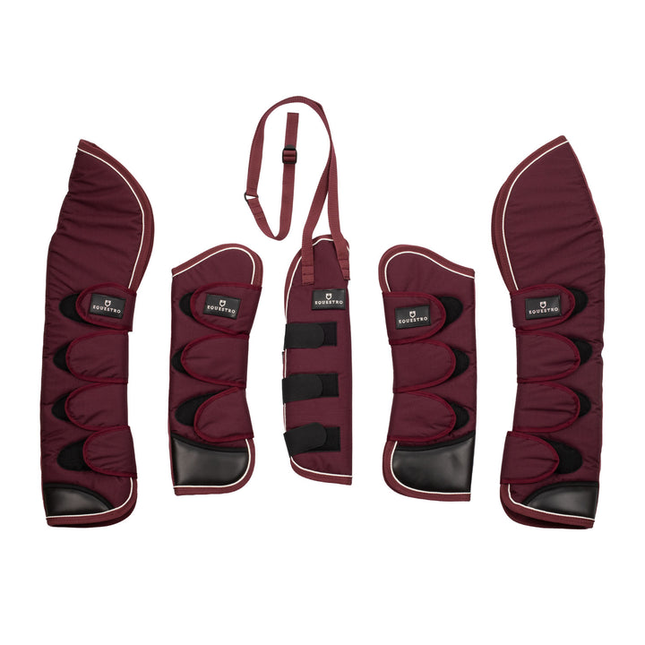 Travelling boots set and tail guard with rubber patch - Set of 4