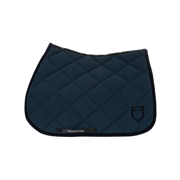 Jumping saddle pad with embroidered logo