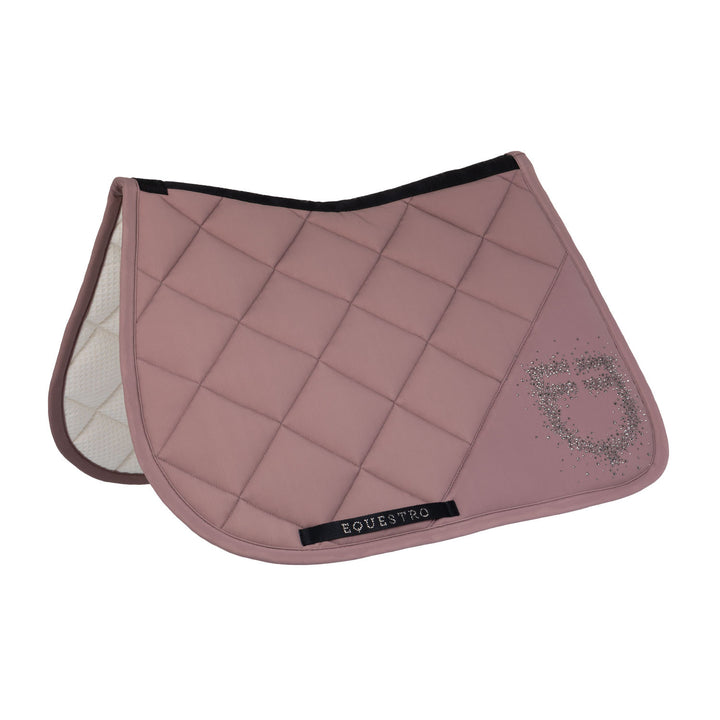 Jumping Saddle Pad With Rhinestone Logo - Antler