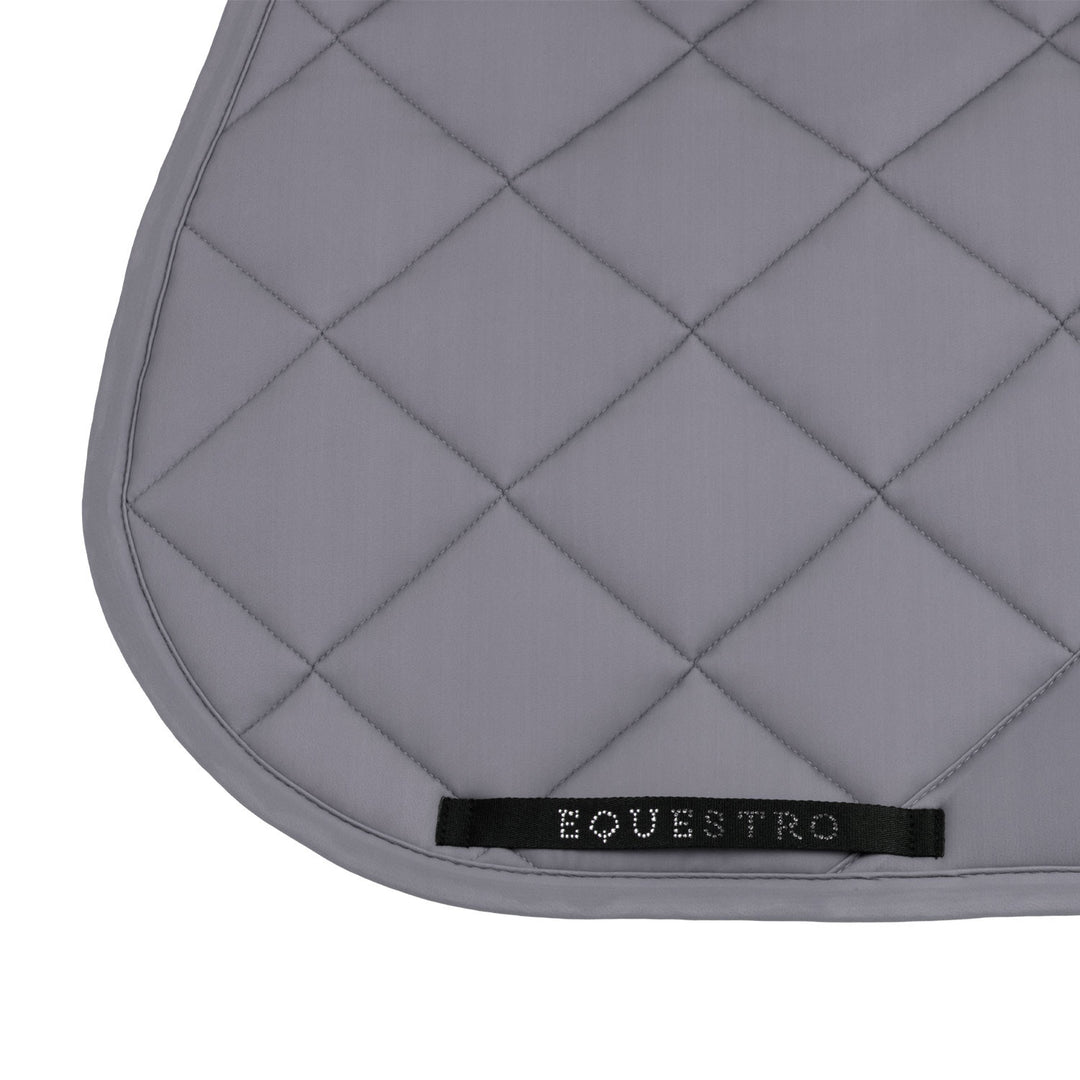 Jumping Saddle Pad With Rhinestone Logo - Frost Grey