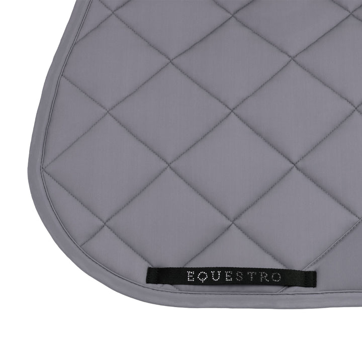 Jumping Saddle Pad With Rhinestone Logo - Frost Grey