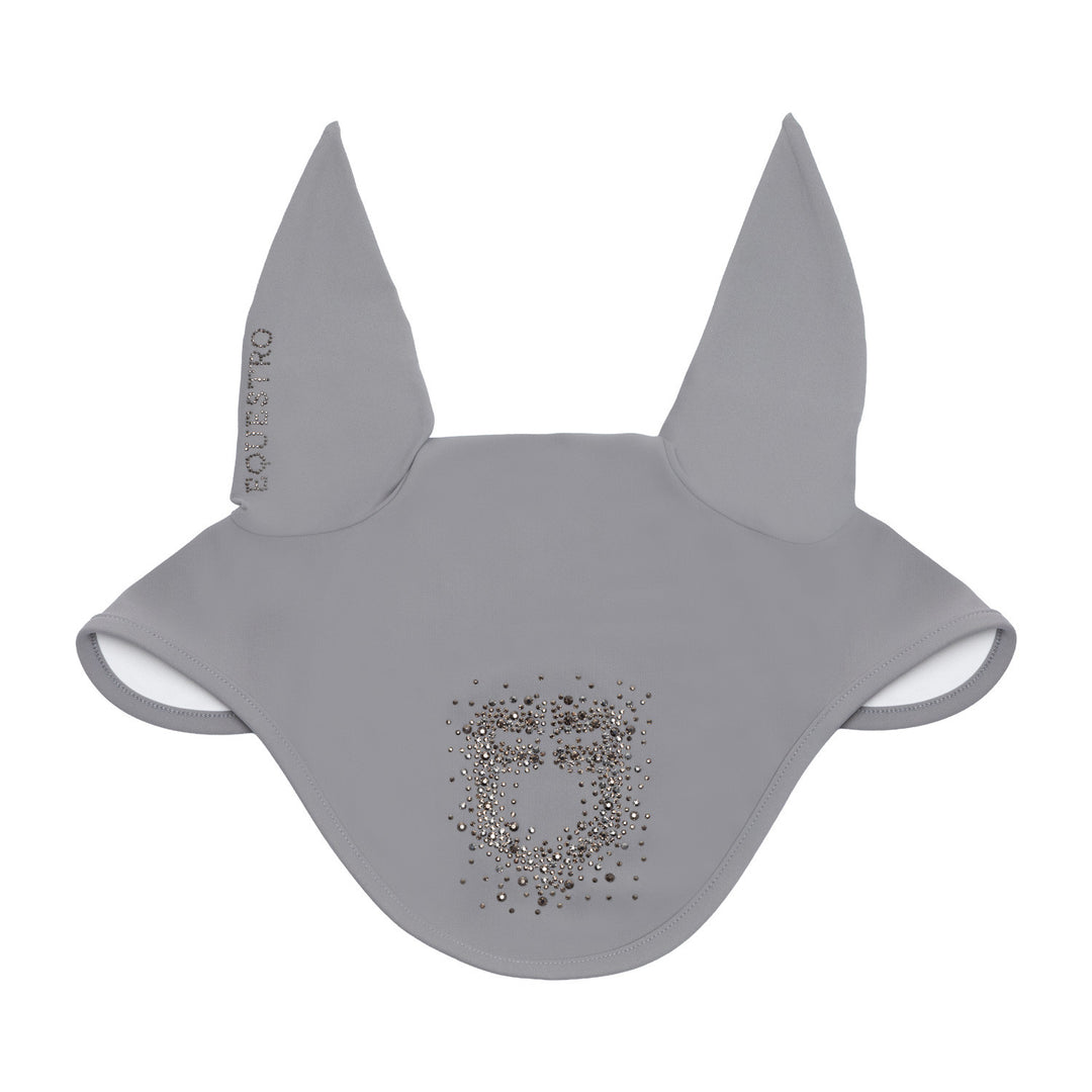 Fly Veil In Technical Fabric With Rhinestone Logo - Frost Grey