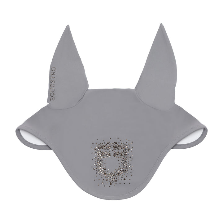 Fly Veil In Technical Fabric With Rhinestone Logo - Frost Grey
