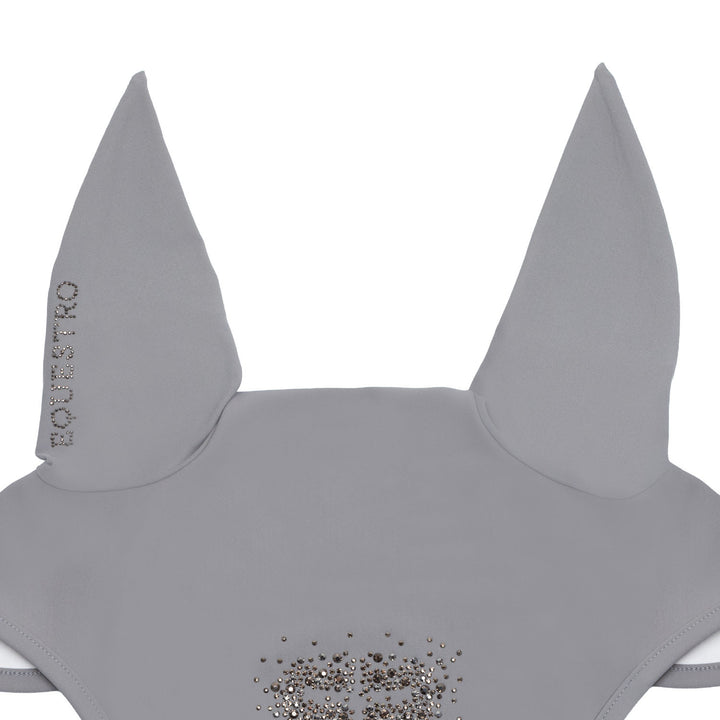 Fly Veil In Technical Fabric With Rhinestone Logo - Frost Grey
