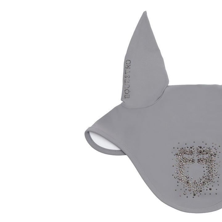 Fly Veil In Technical Fabric With Rhinestone Logo - Frost Grey