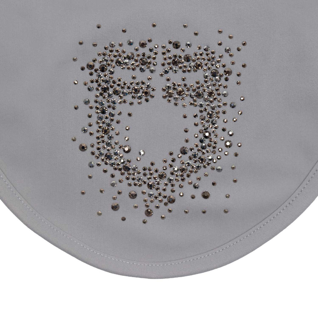 Fly Veil In Technical Fabric With Rhinestone Logo - Frost Grey