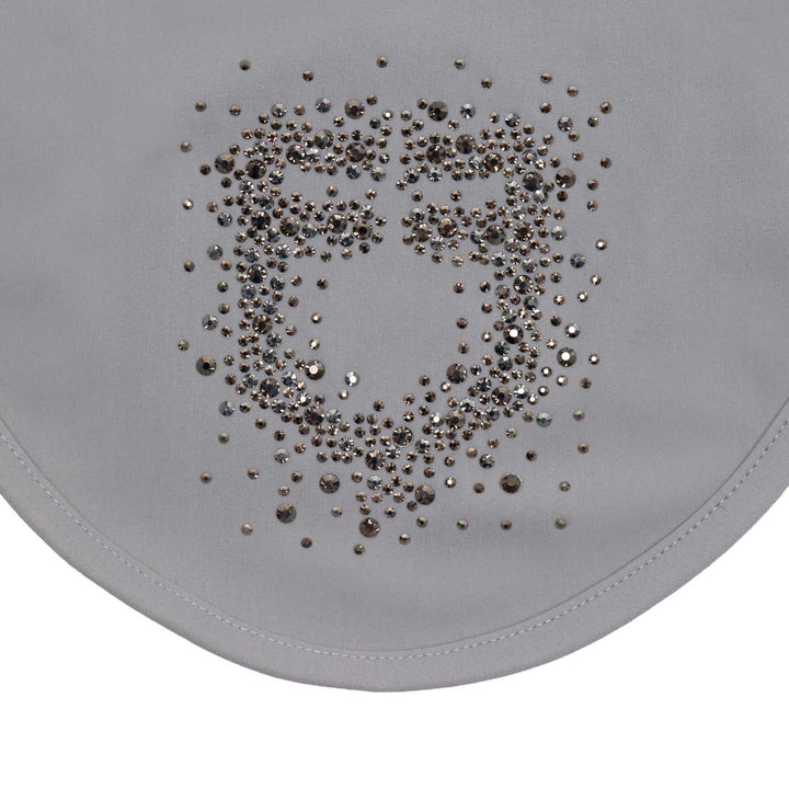 Fly Veil In Technical Fabric With Rhinestone Logo - Frost Grey