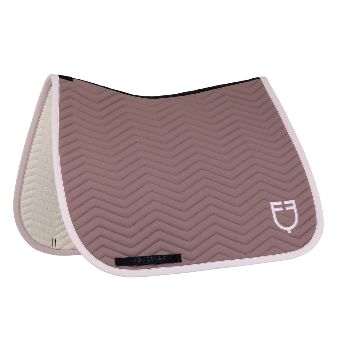 Dressage Saddle Pad With Wave Quilting - Antler / Hushed Violet
