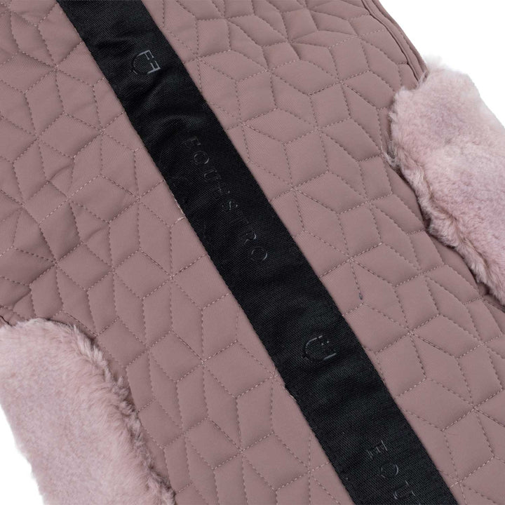 Pad In Technical Fabric And Sheepskin With Cube Quilting - Antler / Hushed Violet