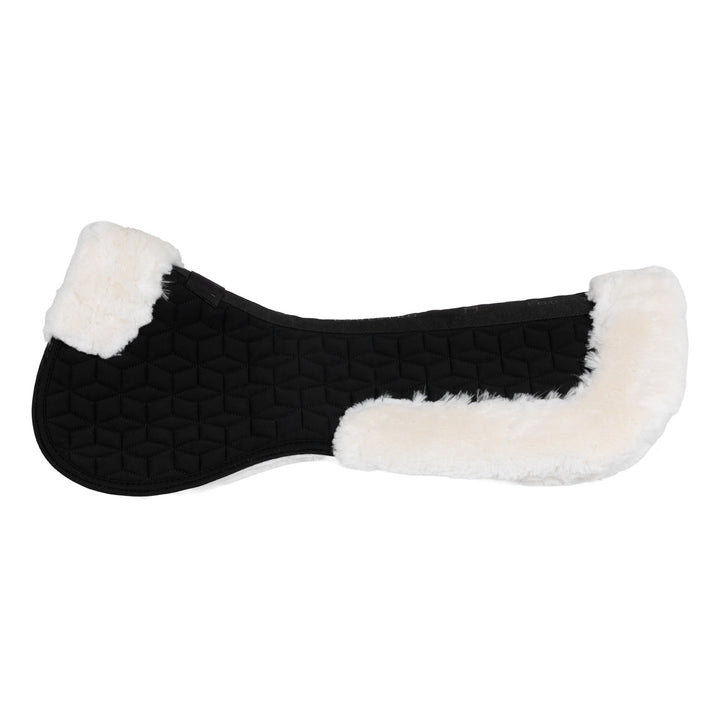 Pad In Technical Fabric And Sheepskin With Cube Quilting - Black / Natural