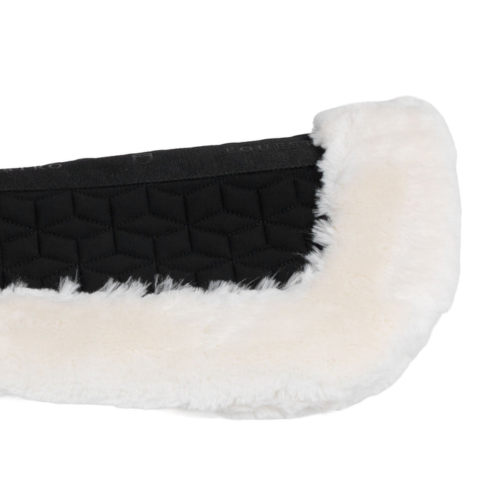 Pad In Technical Fabric And Sheepskin With Cube Quilting - Black / Natural