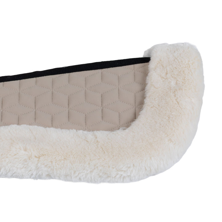 Pad In Technical Fabric And Sheepskin With Cube Quilting - Cobblestone / Antique White