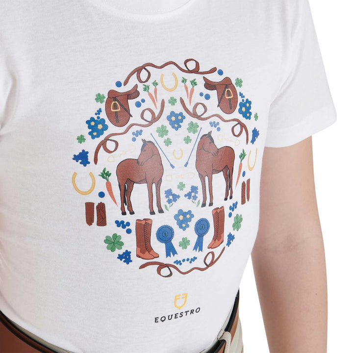 Kids' slim fit t-shirt with stable decoration