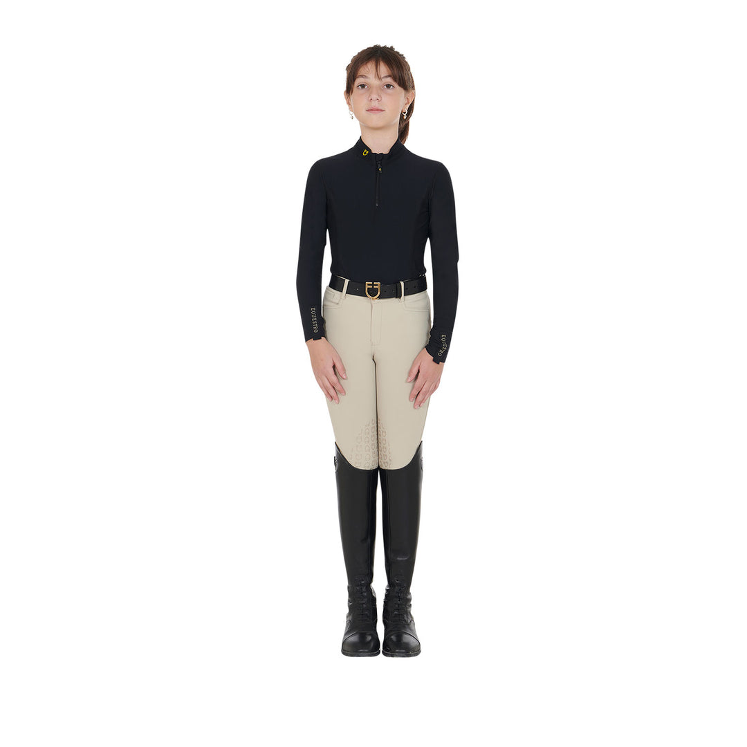 Girls' long-sleeved training base layer