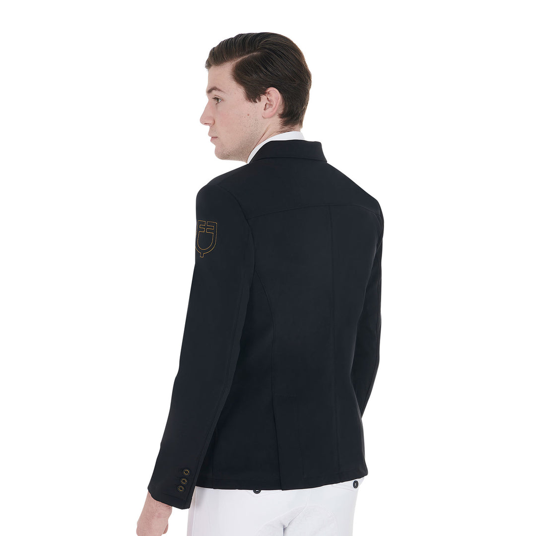 Men's competition jacket with contrasting embroidered logo