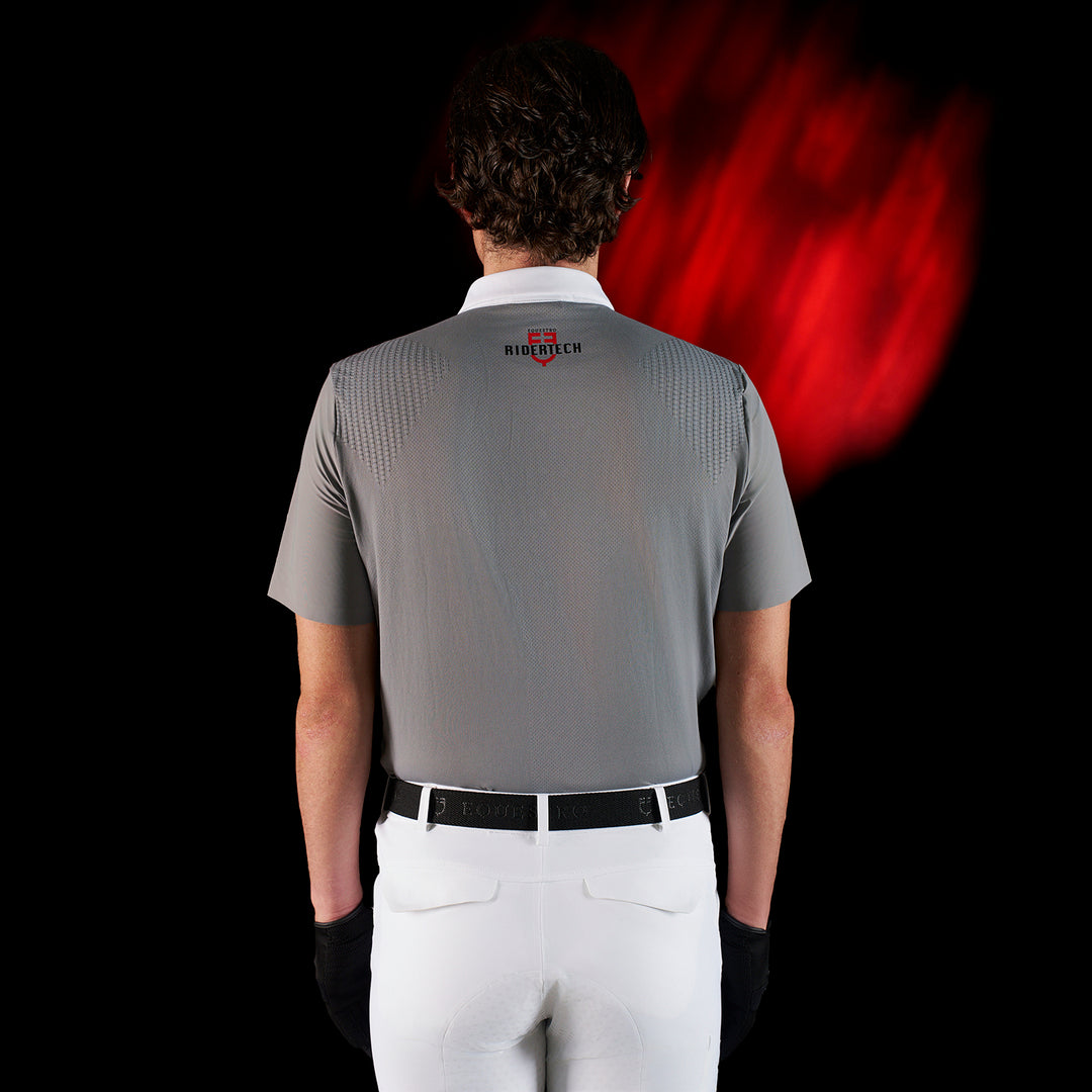 Ridertechnology men's competition polo shirt short sleeves and buttons