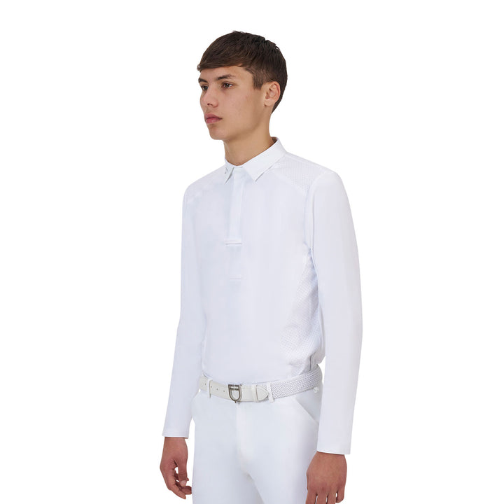 Ridertechnology men's competition polo shirt long sleeves and buttons