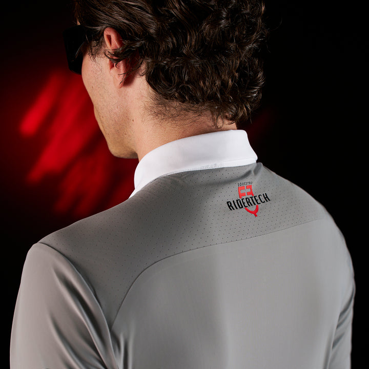 Ridertechnology men's competition polo shirt long sleeves and buttons
