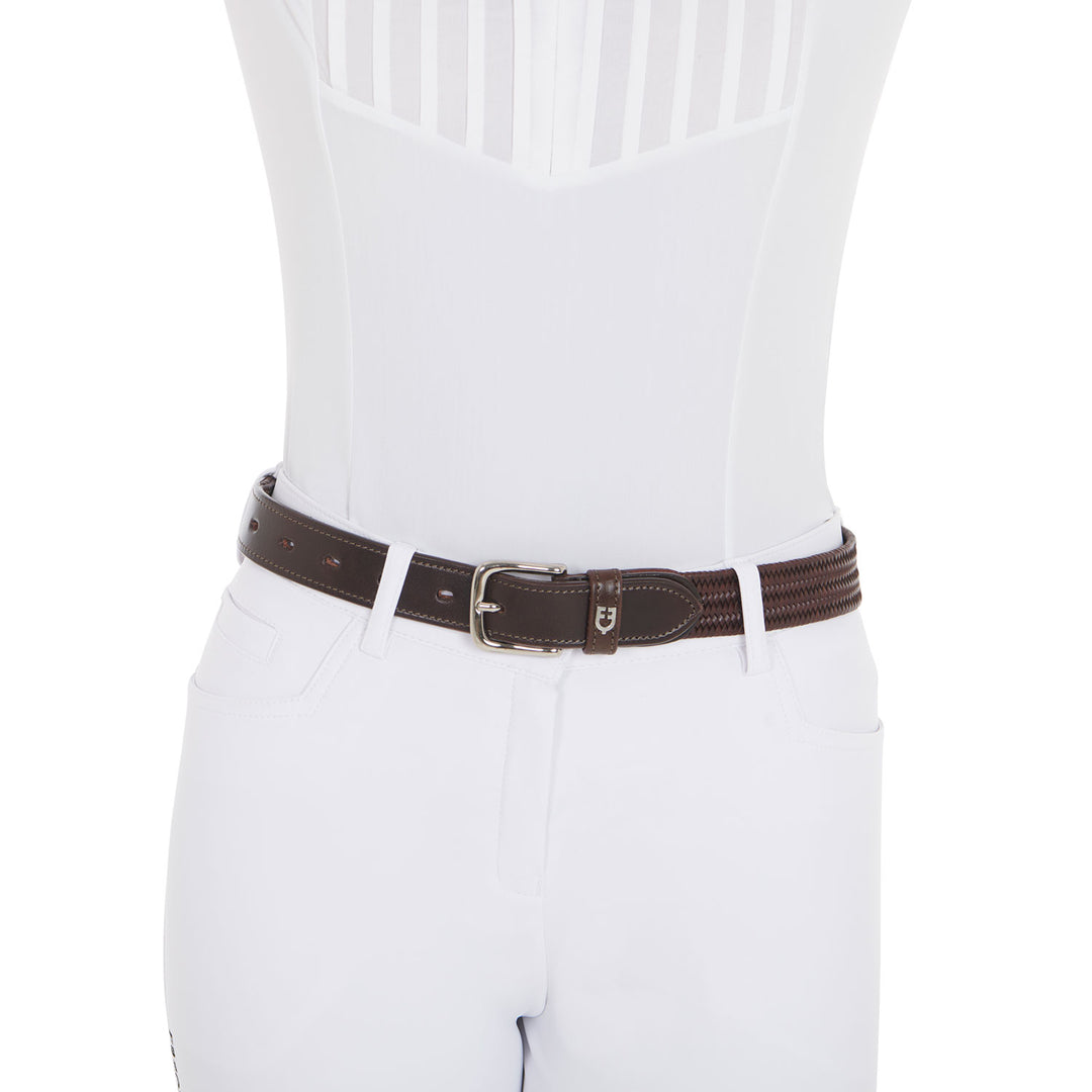Elastic leather belt