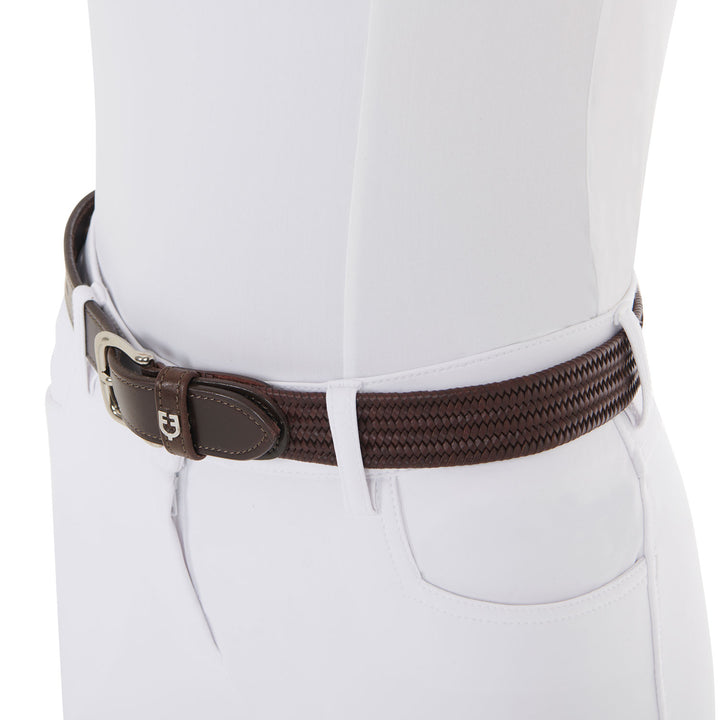 Elastic leather belt