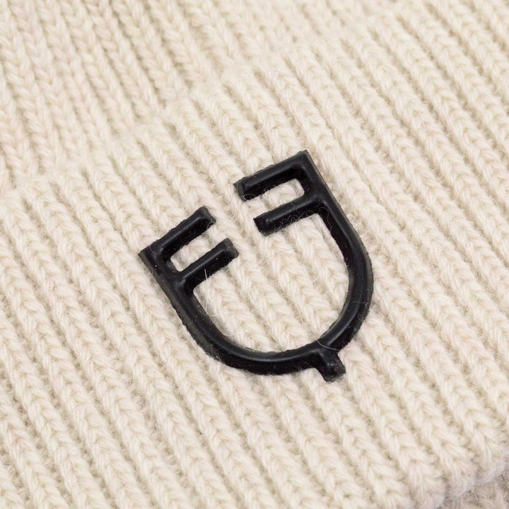 Unisex Knitted Texture Wool Beanie - Antique White