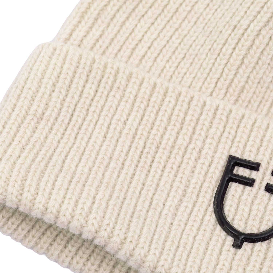 Unisex Knitted Texture Wool Beanie - Antique White