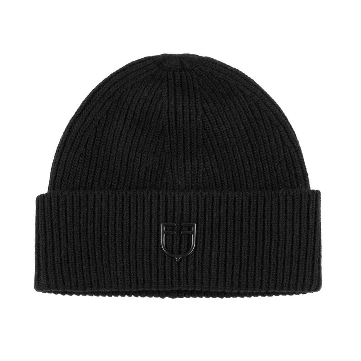 Unisex Knitted Texture Wool Beanie - Black