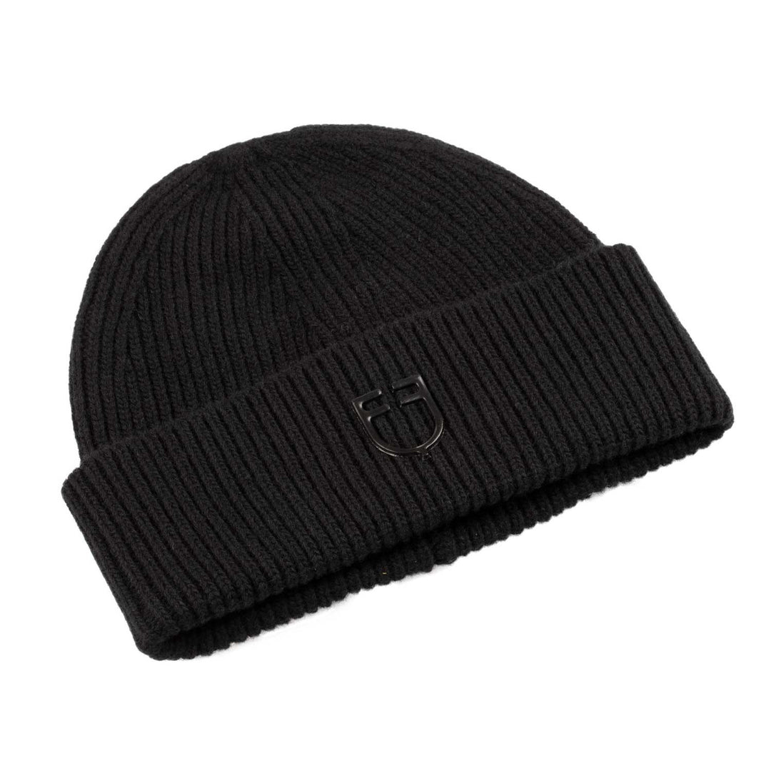 Unisex Knitted Texture Wool Beanie - Black