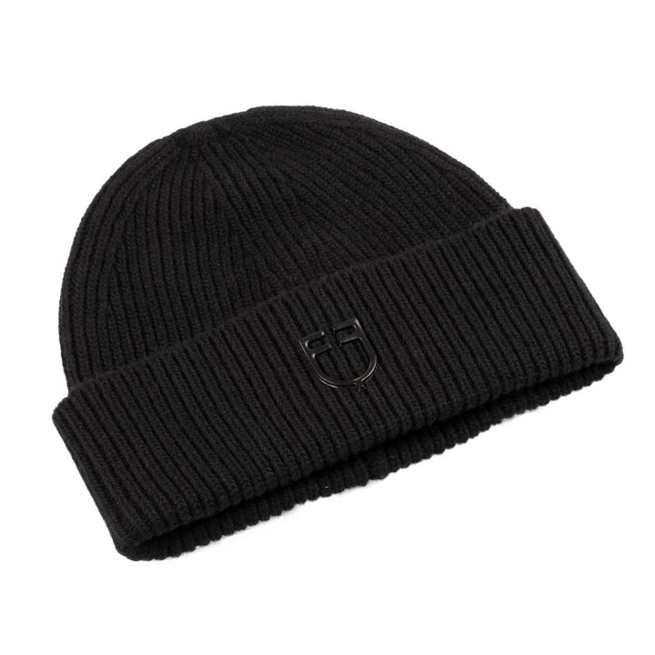 Unisex Knitted Texture Wool Beanie - Black