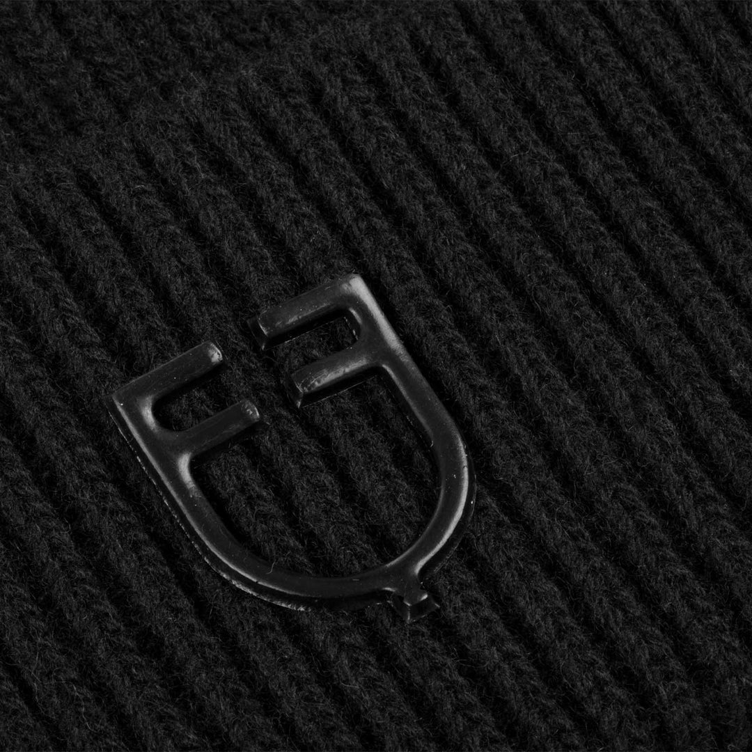 Unisex Knitted Texture Wool Beanie - Black