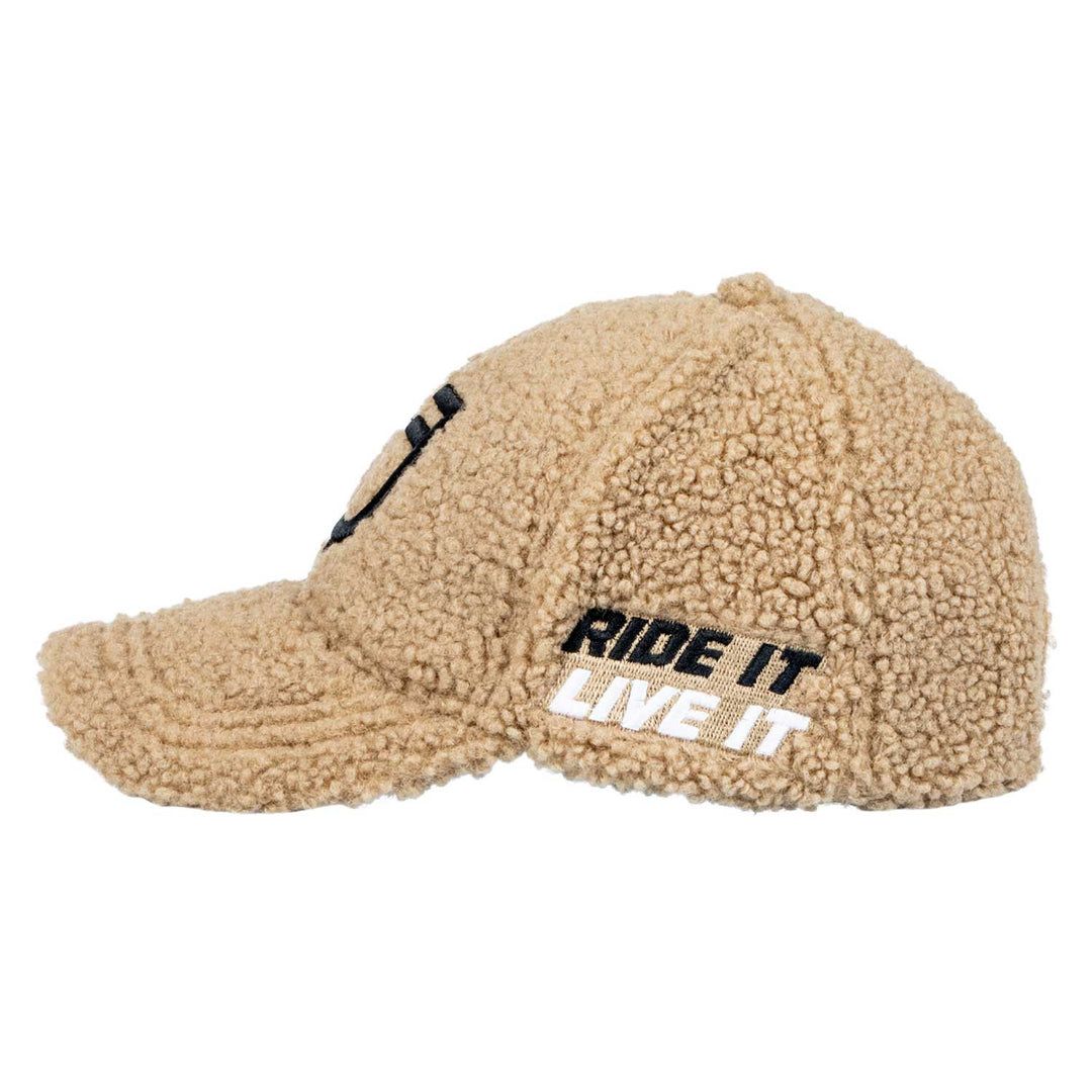 Unisex Teddy Fleece Baseball Cap - Incense / Black
