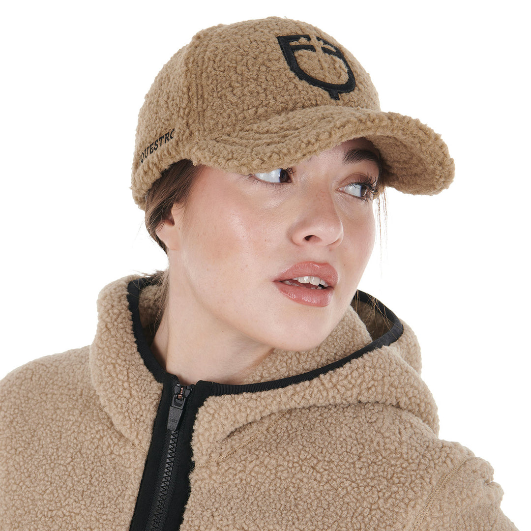 Unisex Teddy Fleece Baseball Cap - Incense / Black