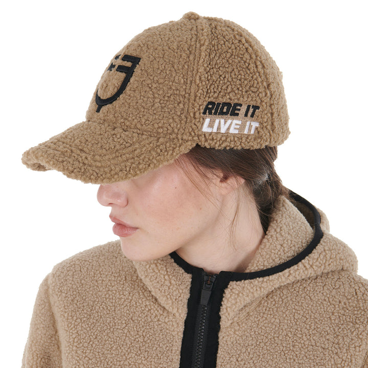 Unisex Teddy Fleece Baseball Cap - Incense / Black