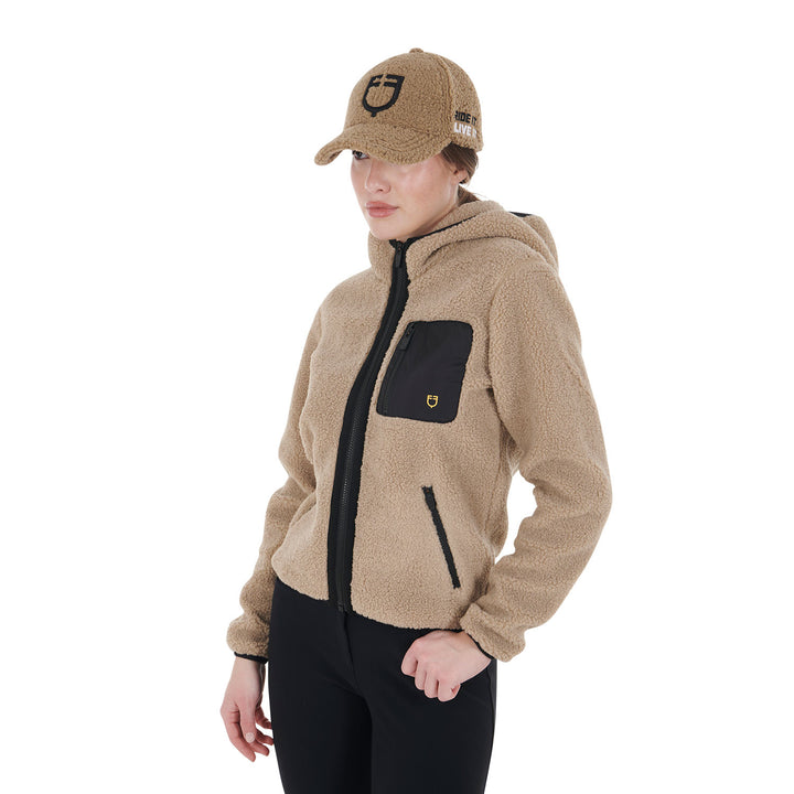 Unisex Teddy Fleece Baseball Cap - Incense / Black