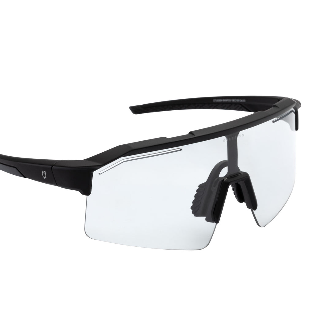 Soleil Polarized Sports Sunglasses - Black Matt / Photochromic Grey