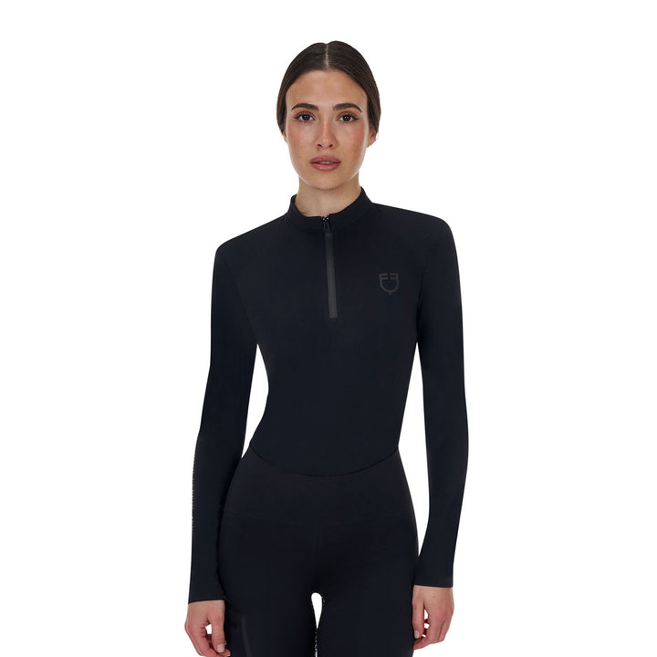 Ridertechnology women's training polo shirt long sleeves and zip