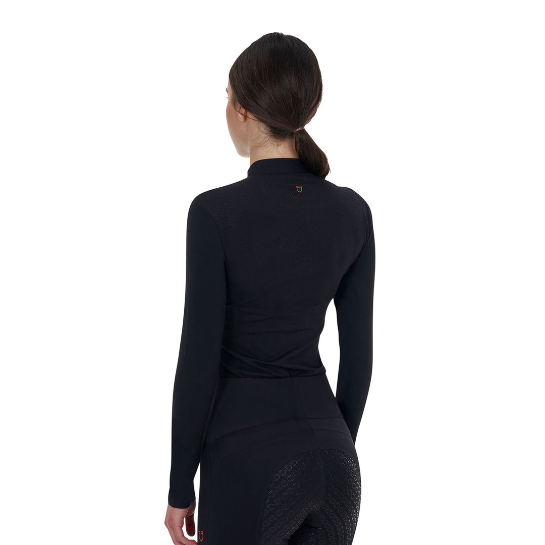 Ridertechnology women's training polo shirt long sleeves and zip