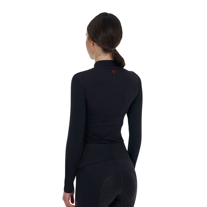 Ridertechnology women's training polo shirt long sleeves and zip