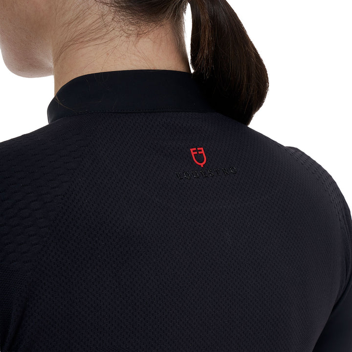 Ridertechnology women's training polo shirt long sleeves and zip