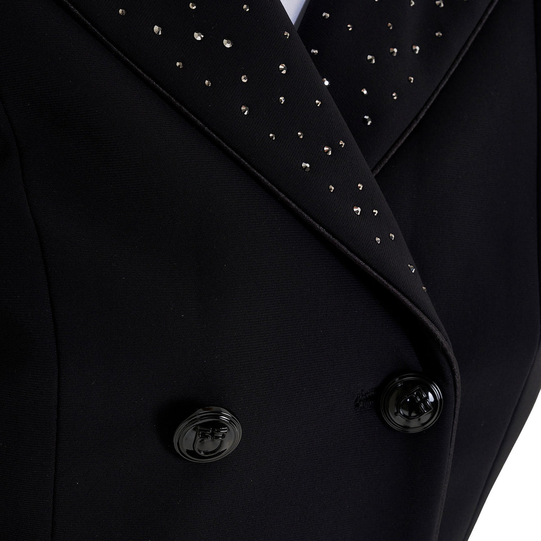 Tailocoat in technical fabric with rhinestones