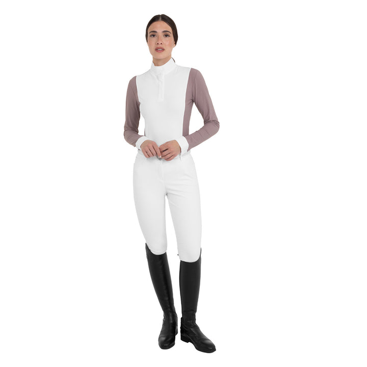 Women's Perforated Long-sleeved Competition Polo Shirt - Antler