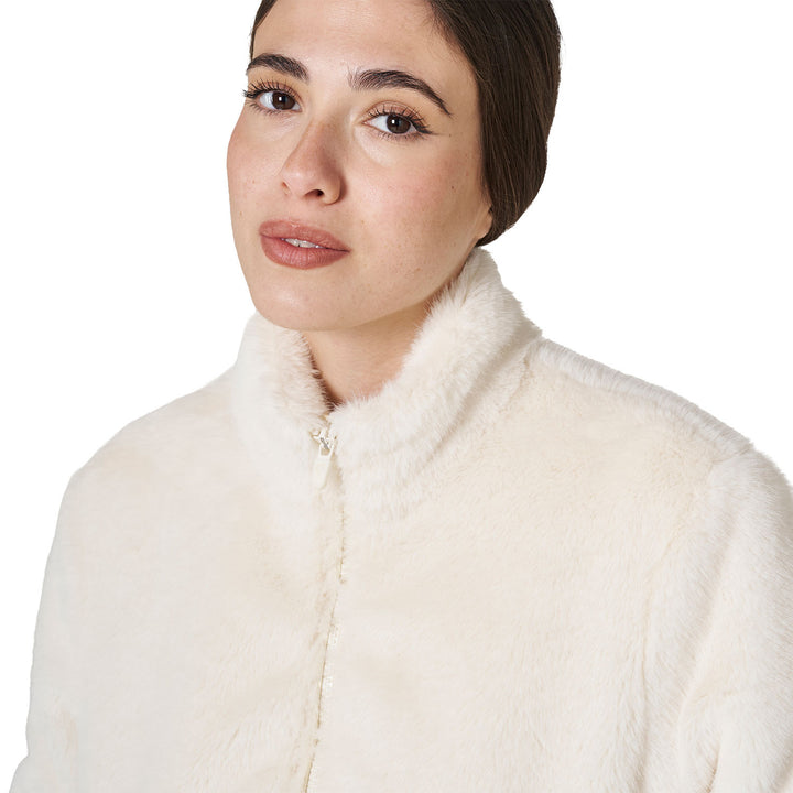 Women's Outerwear In Faux Fur - Antique White