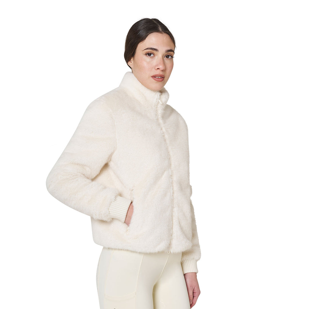 Women's Outerwear In Faux Fur - Antique White