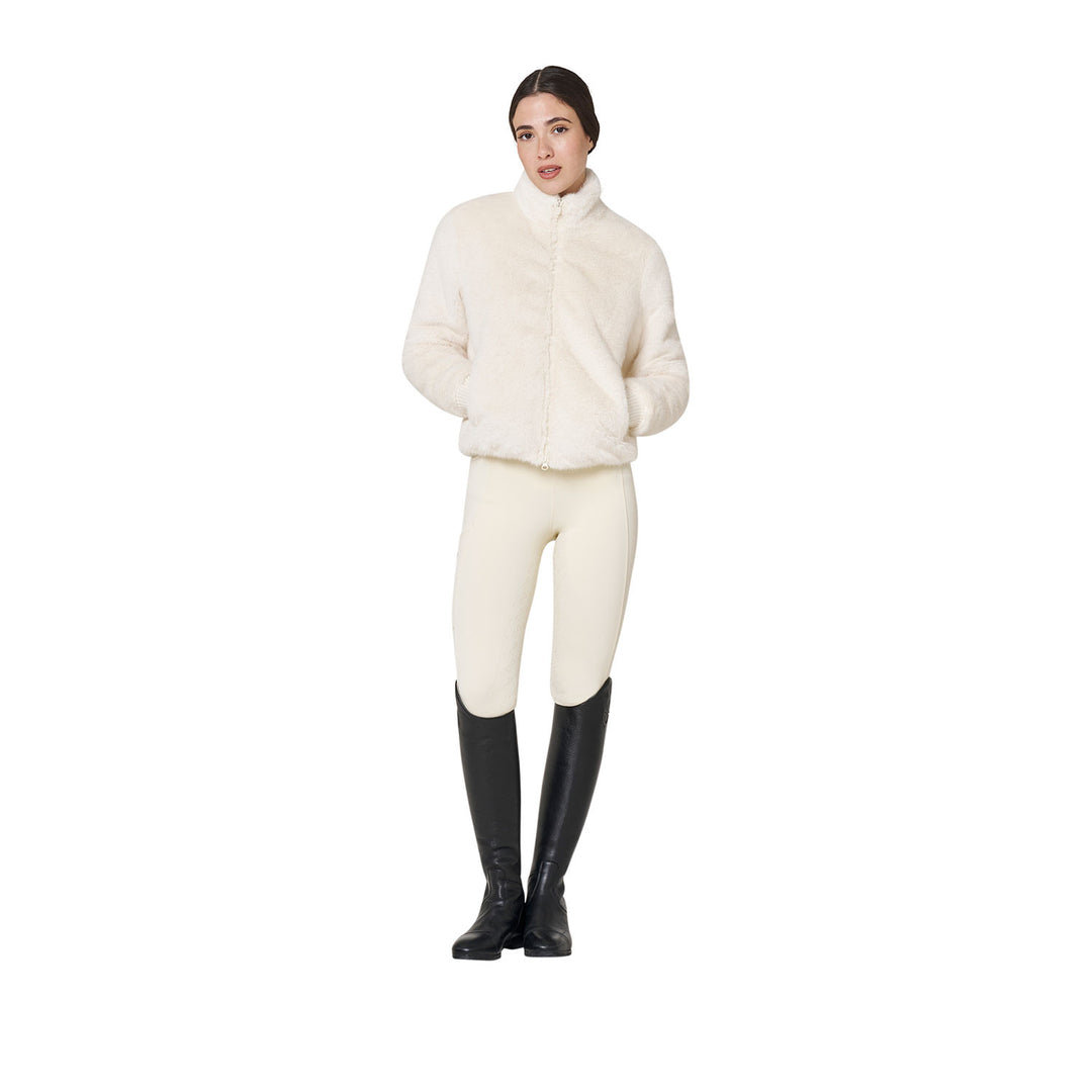 Women's Outerwear In Faux Fur - Antique White