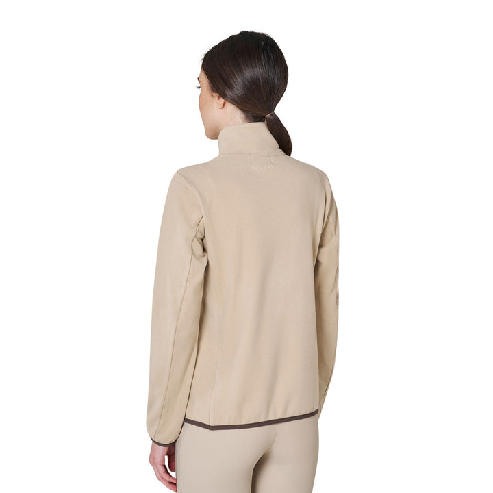 Women's High-neck Fleece Sweatshirt With 3/4 Zip - Cobblestone