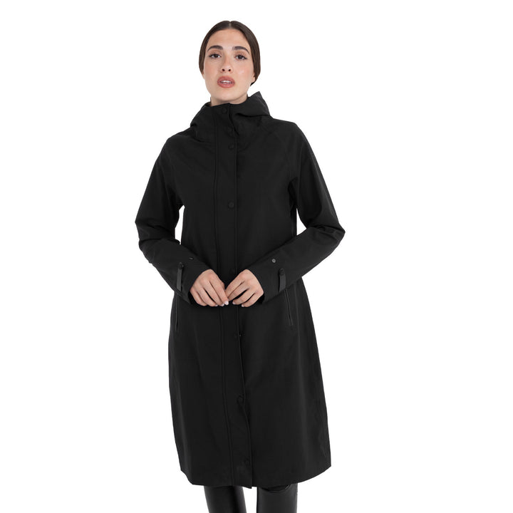 Women's Long Softshell With Rear Opening - Black