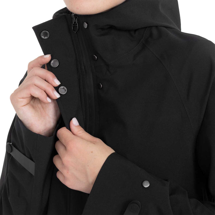 Women's Long Softshell With Rear Opening - Black