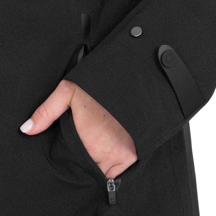 Women's Long Softshell With Rear Opening - Black
