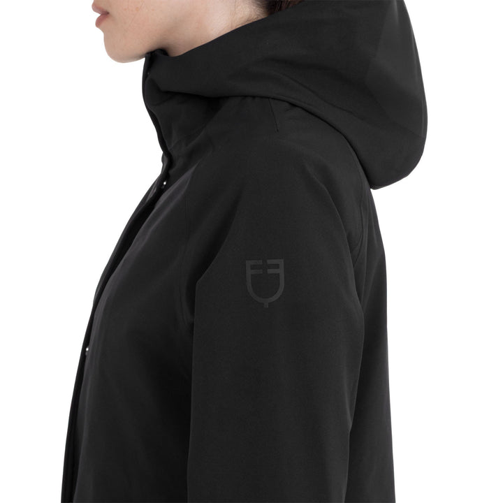 Women's Long Softshell With Rear Opening - Black