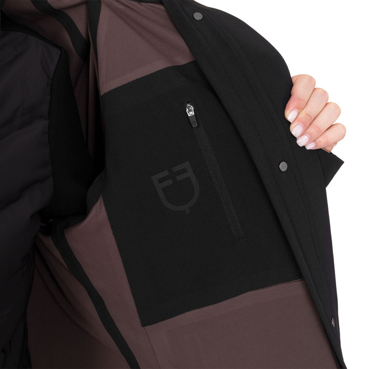 Women's Long Softshell With Rear Opening - Black